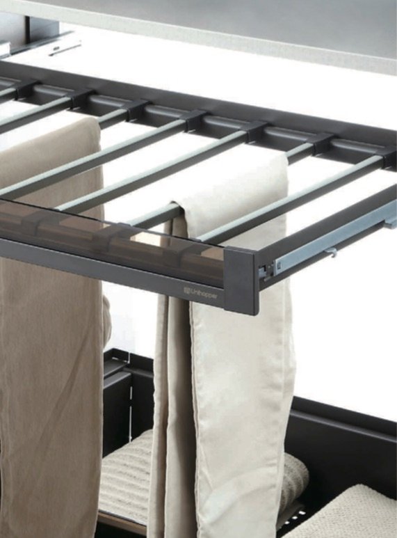 Glass Latte Brief Trousers Rack